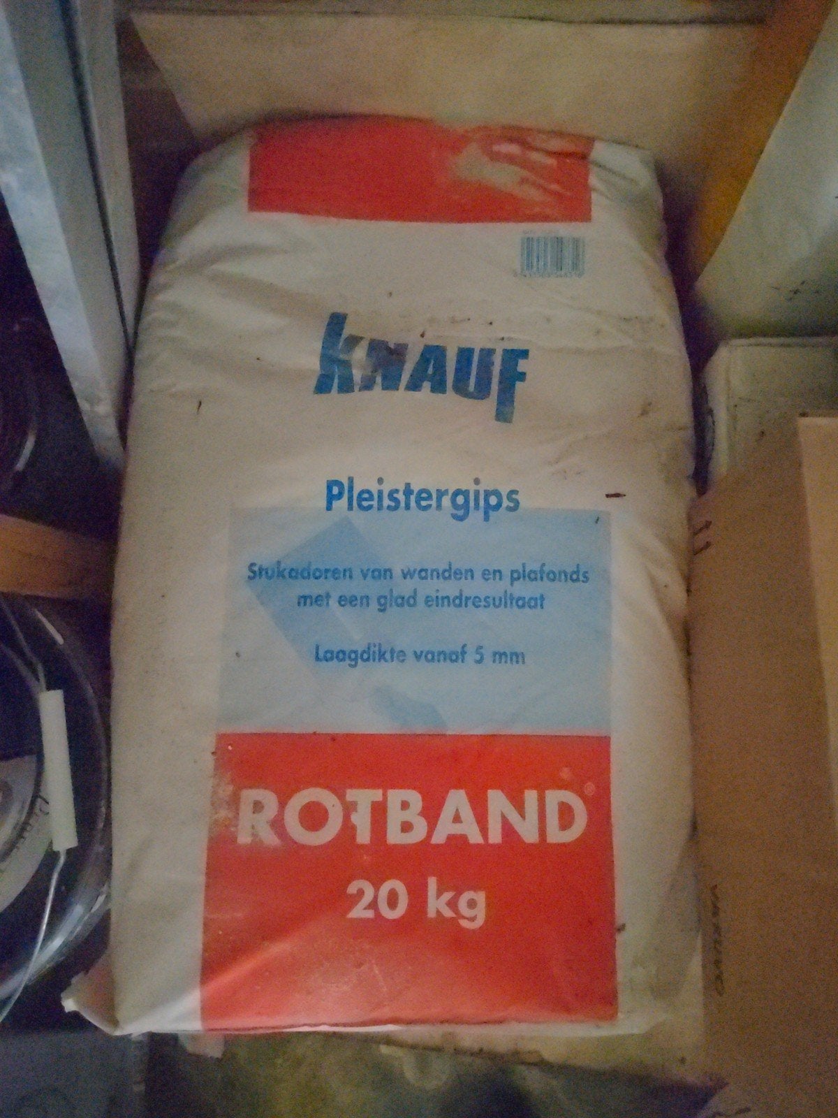 Knauf rotband 20kg pleistergips, Ophalen
