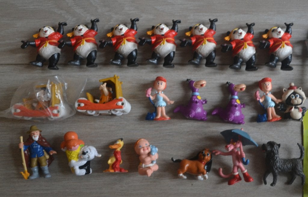 21 oude pvc figuurtjes Tekenfilm / stripfiguren, Verzenden
