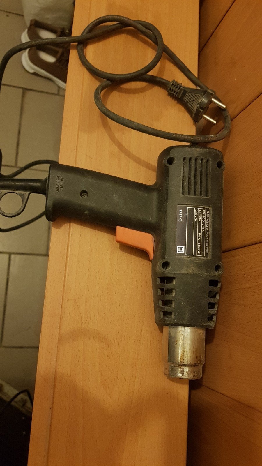Black & Decker BD1600 heteluchtpistool 1400W, Ophalen, Gebruikt