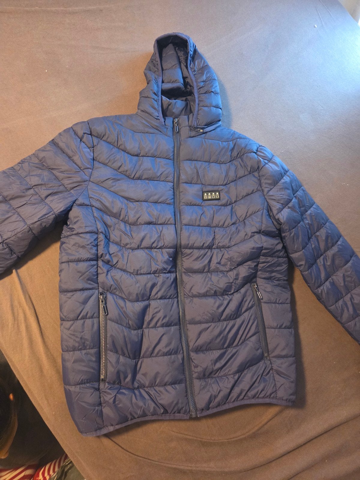 Verwarmde jas met USB-aansluiting - Maat L, Kleding | Heren, Jassen | Winter, Ophalen, Onbekend, Blauw, Zo goed als nieuw