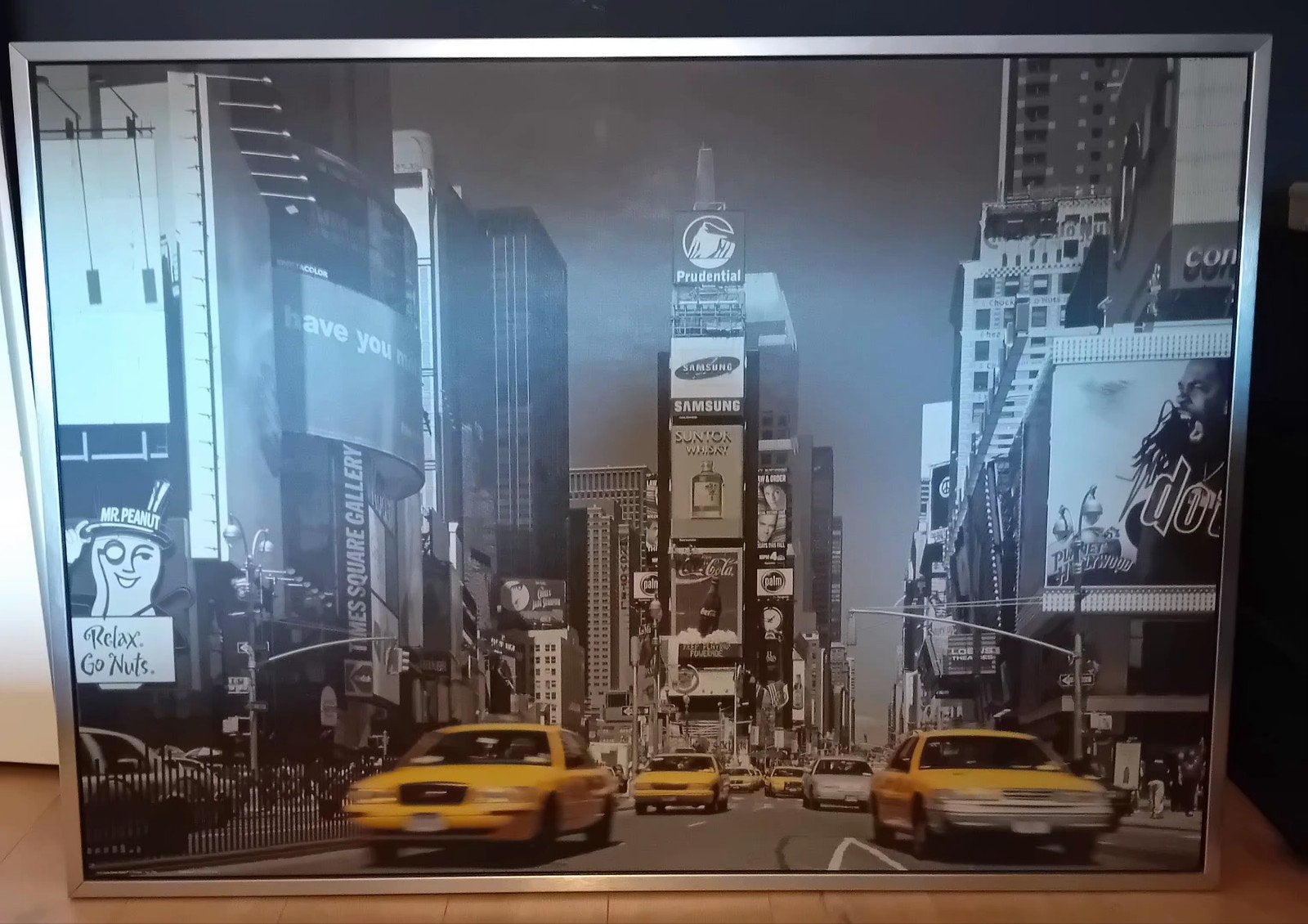 Times Square New York Canvas Schilderij 100x 140 cm, Ophalen, Gebruikt, 125 cm of meer, Foto of Poster