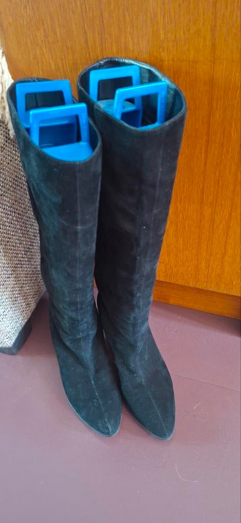 Vintage Sergio Rossi laarzen maat 37½, Kleding | Dames, Schoenen, Ophalen, Zo goed als nieuw, Zwart, Hoge laarzen