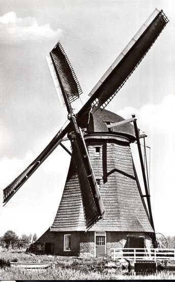 (ZH268) Ansichtkaart Goudriaan Goudriaanse molen, Verzamelen, Ansichtkaarten | Nederland, Ophalen of Verzenden, 1960 tot 1980