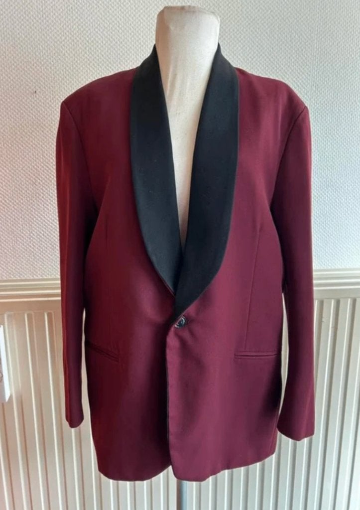 Wijnrood Vintage Smoking Colbert Maat 58, Ophalen of Verzenden, Gedragen, Maat 56/58 (XL), Rood