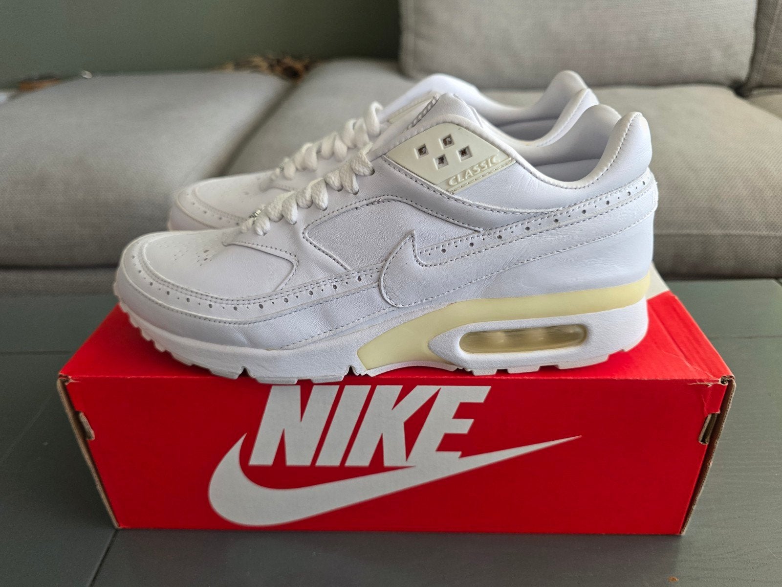 Nike air max classic bw elvis edition wit leder maat 42, Ophalen of Verzenden, Nieuw, Wit