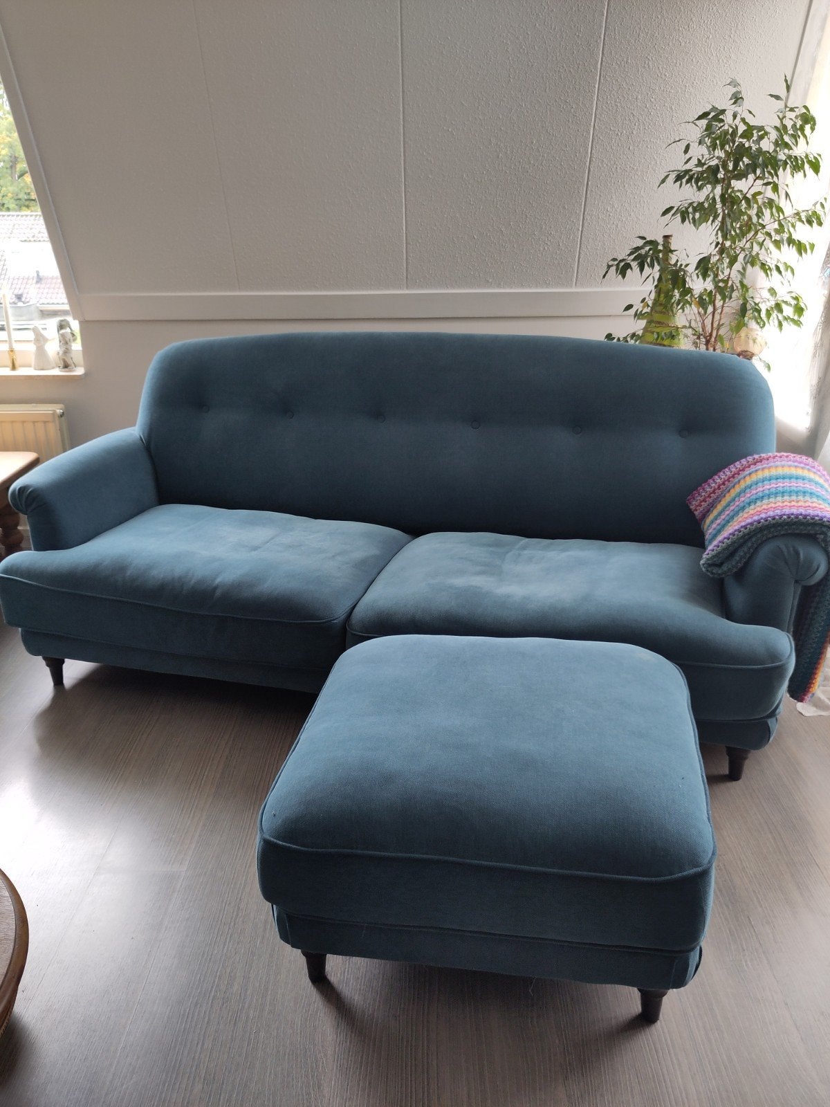 Ikea Esseboda 3 zits bank en hocker, Ophalen, 75 tot 100 cm, 200 tot 250 cm