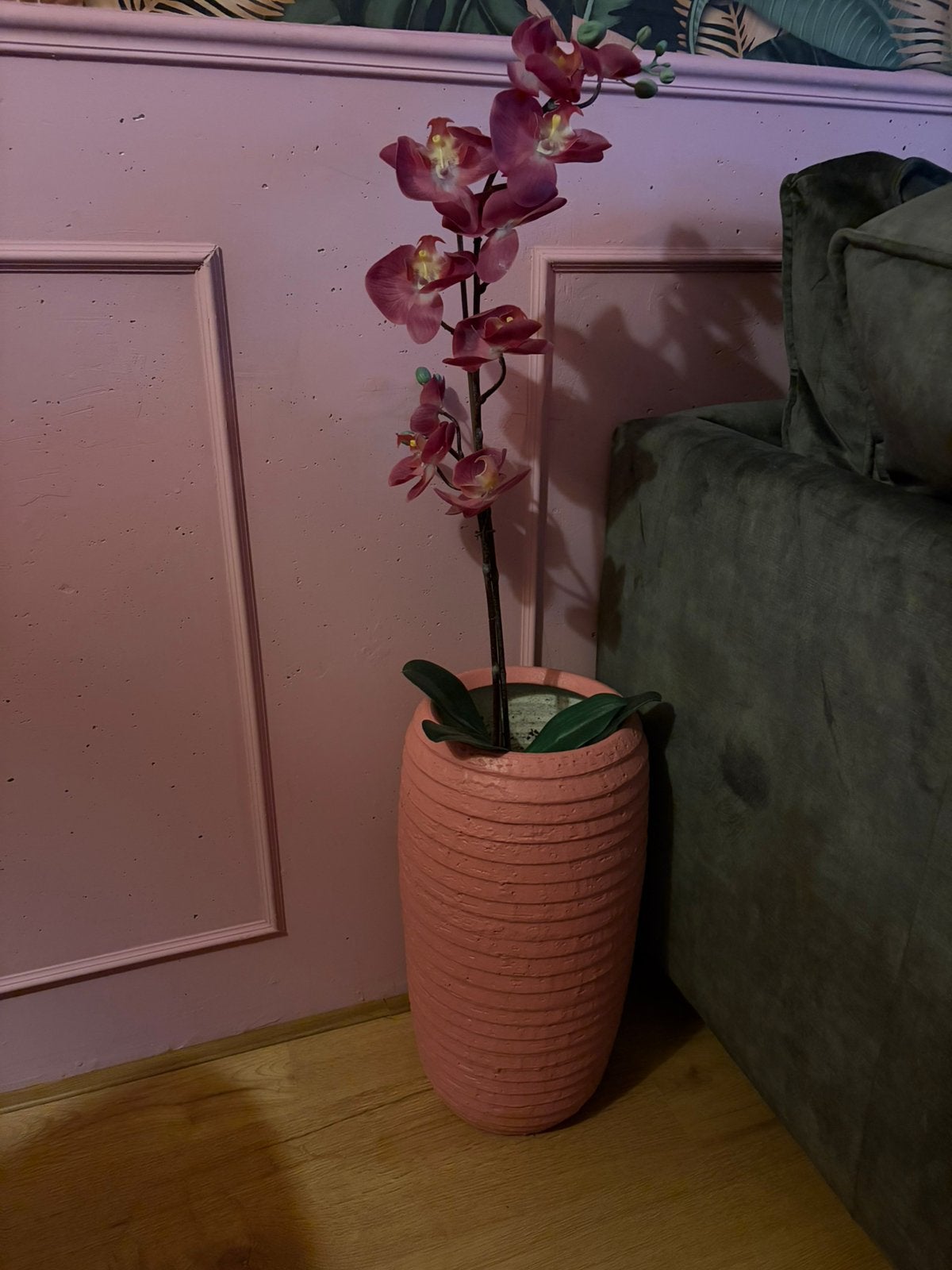 Grote pot met kunstplant, Ophalen, Zo goed als nieuw