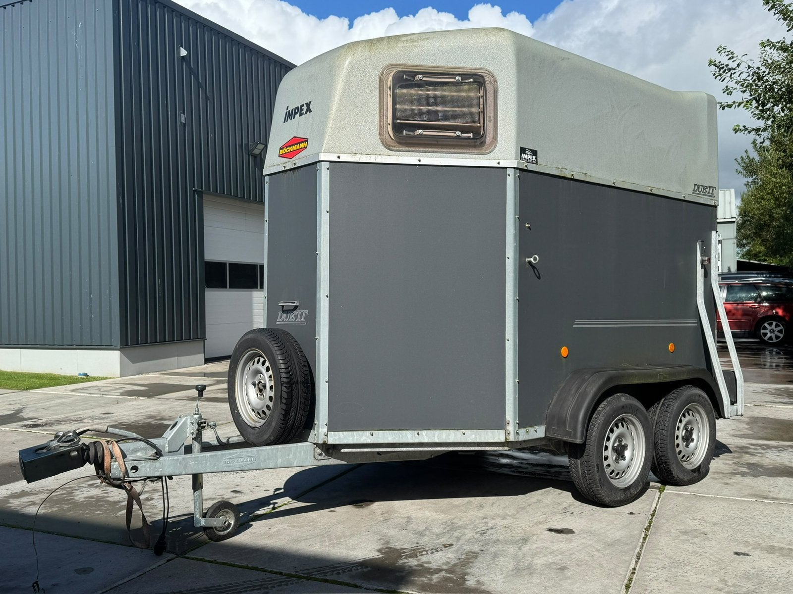 Boeckmann Duett paardentrailer, Ophalen, Zo goed als nieuw, Polyester, 2-paards trailer