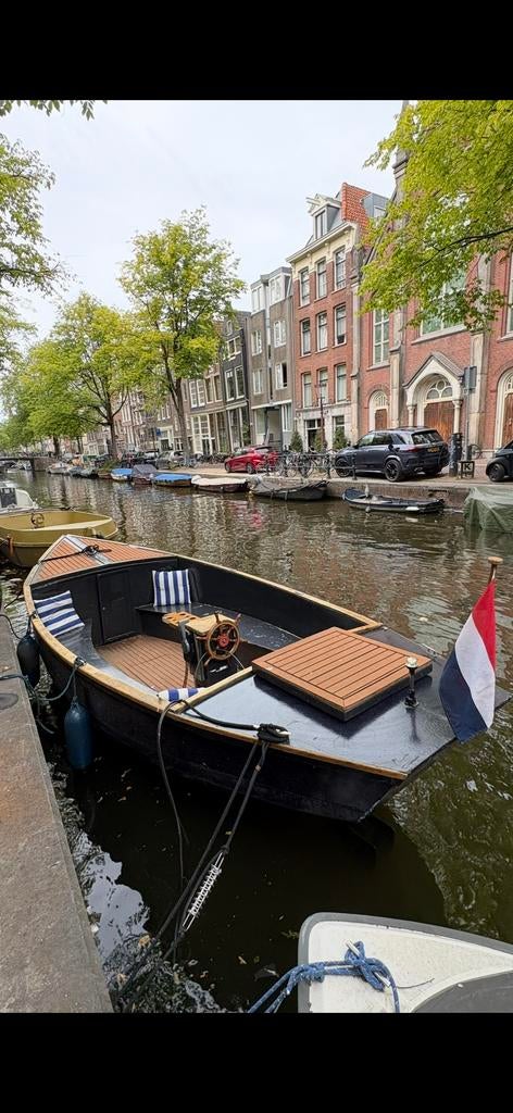Houten sloep/boot met buitenboordmotor ingebouwd, Ophalen, Gebruikt, Hout, Buitenboordmotor
