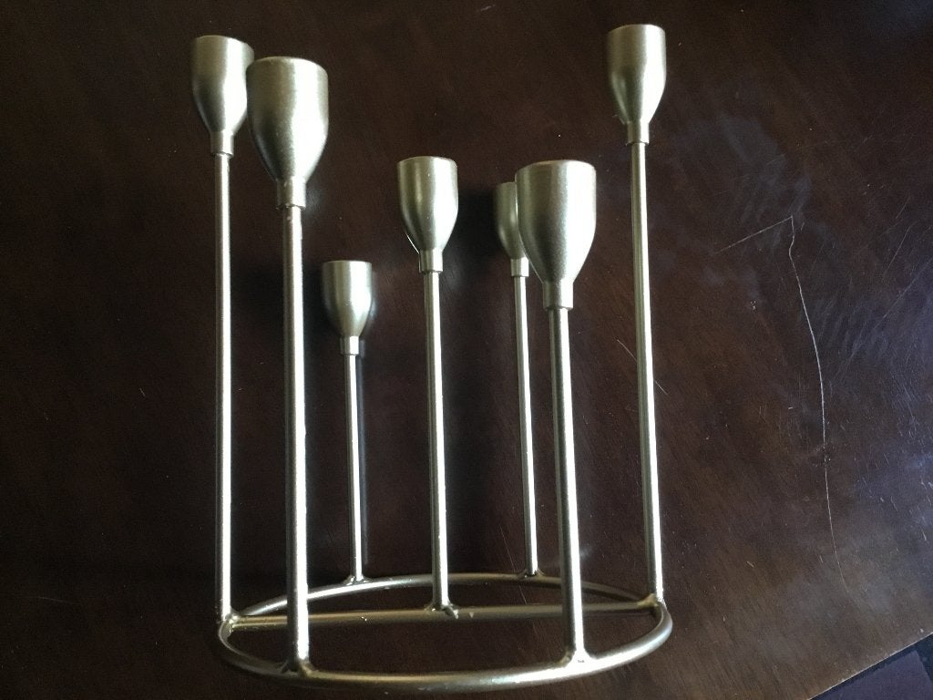 KANDELAAR 7-armig MESSING-/KOPERKLEURIG, Huis en Inrichting, Ophalen of Verzenden, Nieuw, Kandelaar