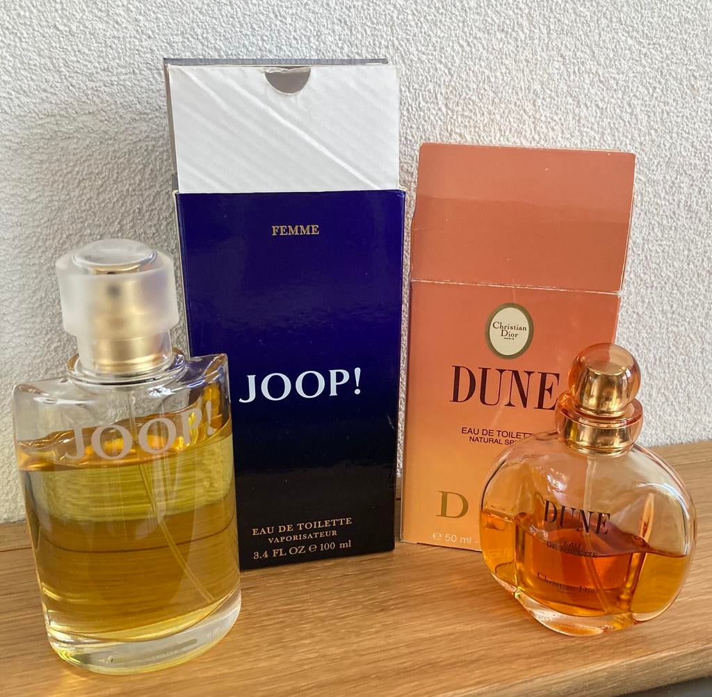Eau de toilette Joop en Dune van Christian Dior, Verzamelen, Parfumverzamelingen, Ophalen of Verzenden, Gebruikt, Overige typen
