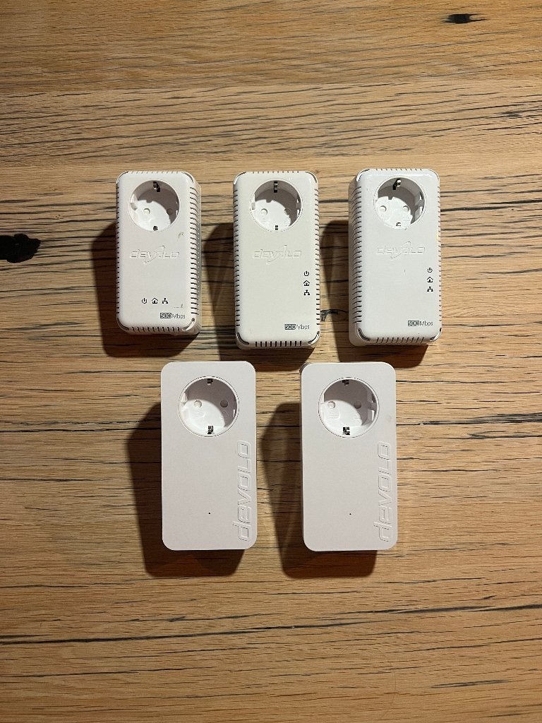 Devolo dLAN 1200+ 550 duo+ 500 Powerline Set (5 adapters), Ophalen of Verzenden, Gebruikt