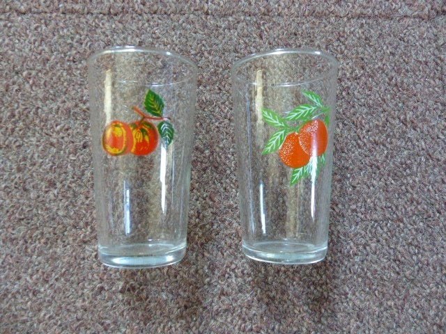 glaasjes jaren 70 fruitglas, Ophalen of Verzenden, Zo goed als nieuw, Overige typen