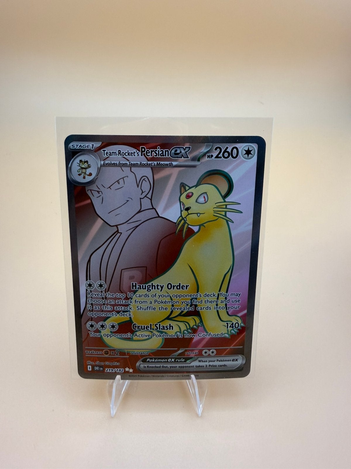 Team Rocket's Persian ex DRI 219, Ophalen of Verzenden, Zo goed als nieuw, Losse kaart