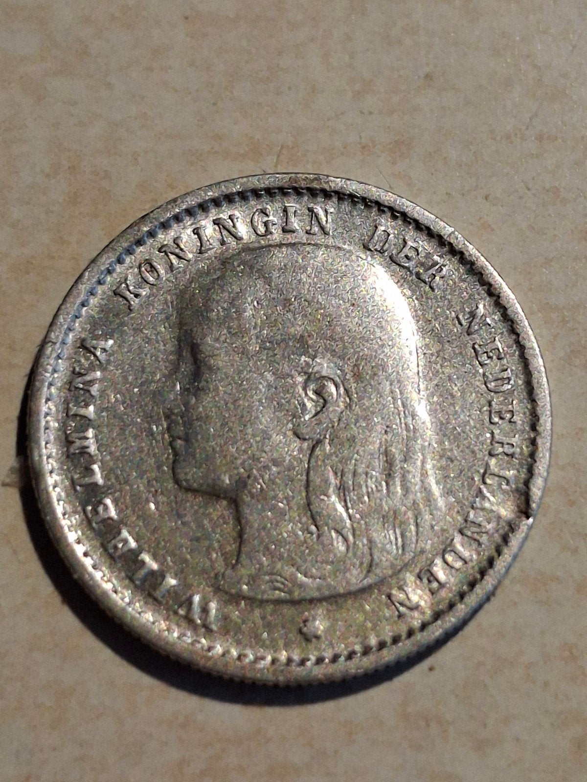 10 cent 1897 Koningin Wilhelmina zilveren munt, Postzegels en Munten, Zilver, Ophalen of Verzenden, 10 cent, Koningin Wilhelmina