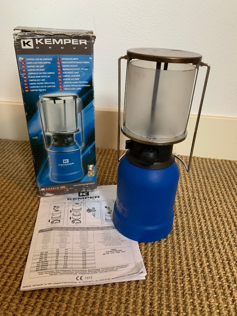 Campinglamp / Gaslamp – Kemper, Caravans en Kamperen, Ophalen, Zo goed als nieuw