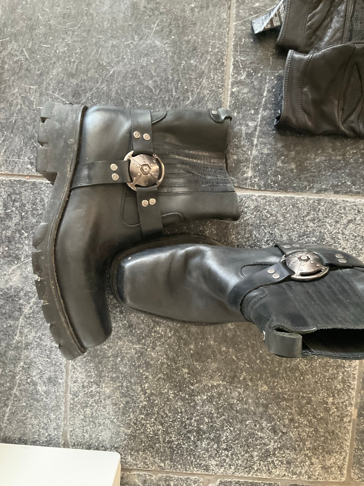 Harley Davidson Motoroutfit: Laarzen, Broek, Helm, Handschoe, Motoren, Ophalen of Verzenden, Tweedehands, Heren, Overige typen
