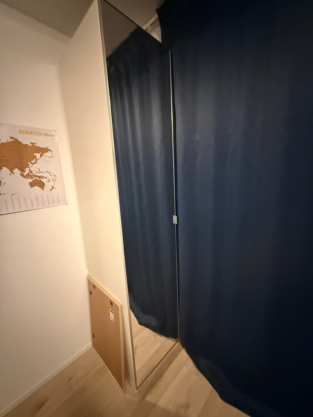IKEA ÅHEIM spiegeldeur 50x229 cm voor PAX kledingkast, Ophalen, 200 cm of meer, 50 tot 100 cm, Glas