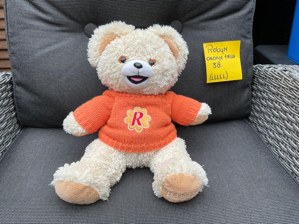 Nieuwe Zgan Robijn knuffel 30cm of Robijntje met oranje trui, Ophalen, Nieuw, Stoffen beer, Overige merken