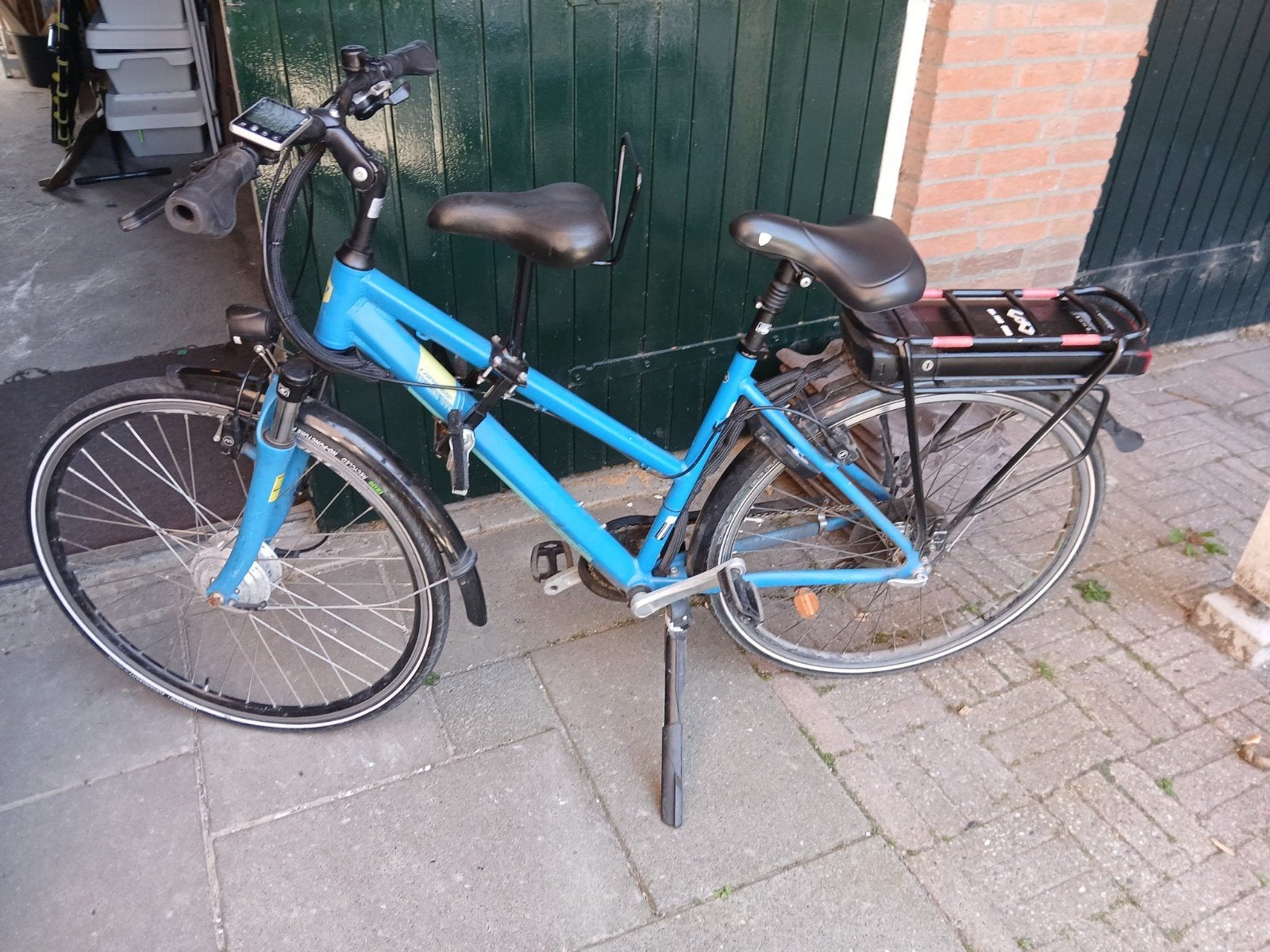 Trekking 100W electrische fiets met kinderzitje, Fietsen en Brommers, Ophalen of Verzenden, Gebruikt, Minder dan 10 versnellingen