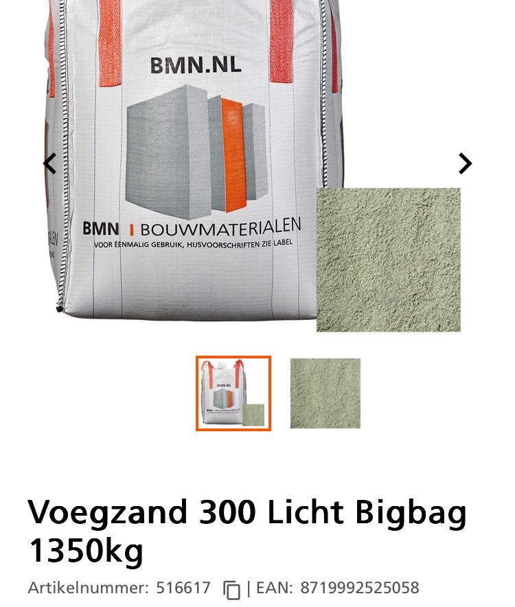 Voegzand licht, Doe-het-zelf en Verbouw, Ophalen, Beton