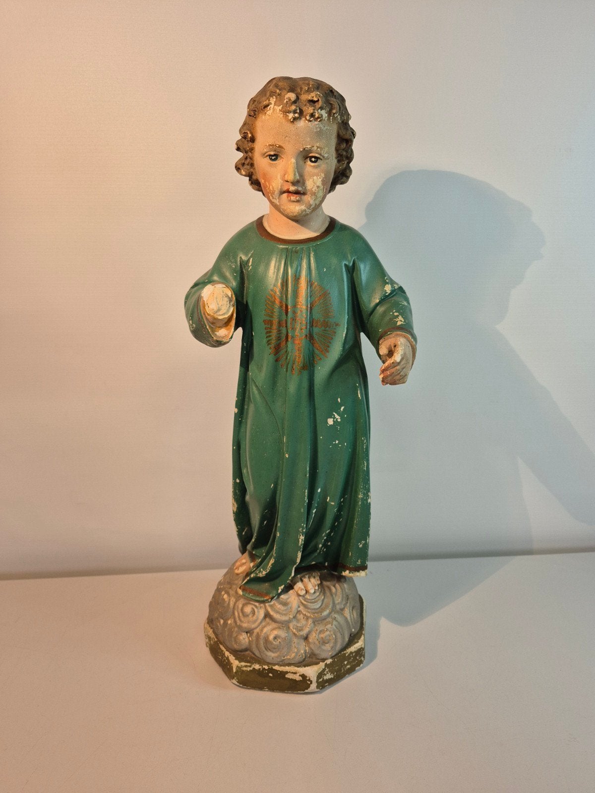 vintage brocante baby jezus beeld groot, Antiek en Kunst, Ophalen of Verzenden