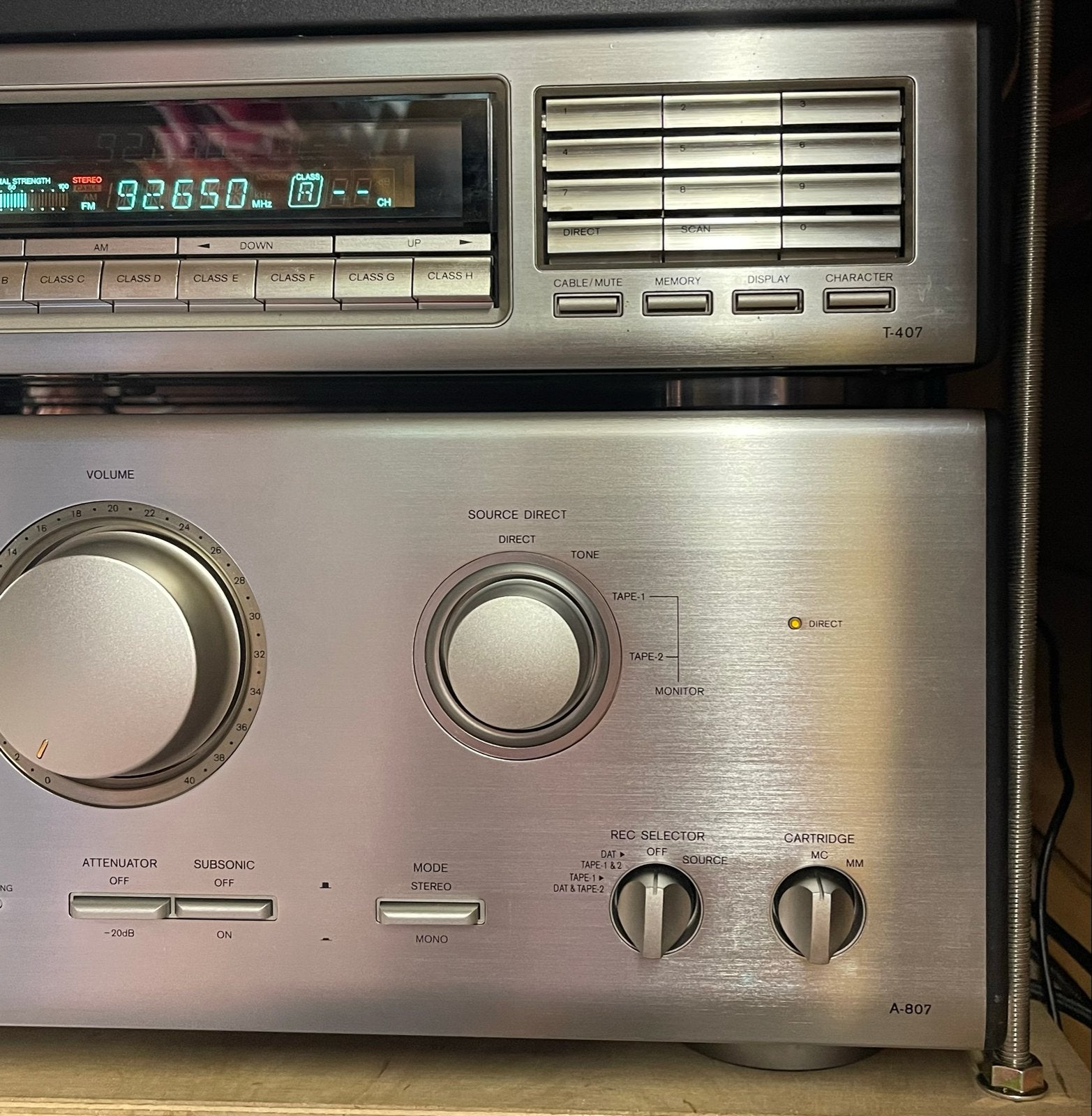 Onkyo A-807 versterker - Gereinigd en getest, Ophalen, Gebruikt, 60 tot 120 watt, Stereo