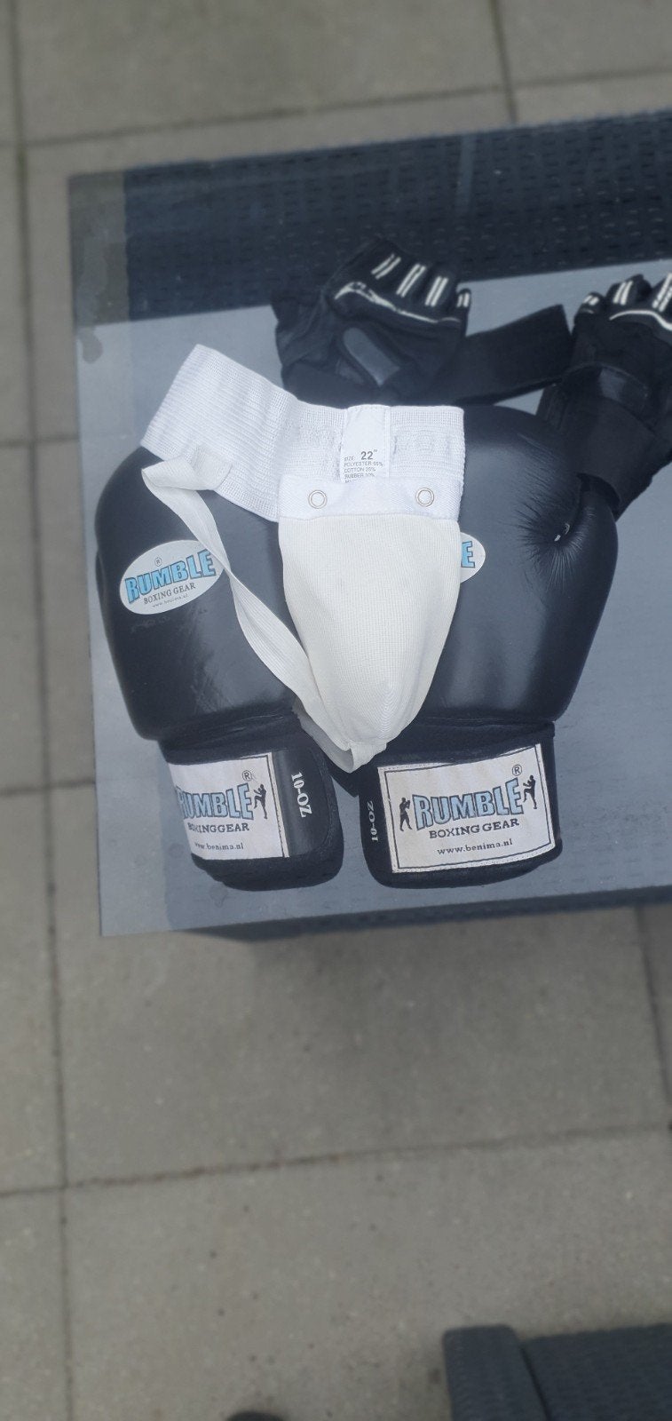 Bokshandschoenen, bandages en tok - Rumble & Joya, Sport en Fitness, Vechtsporten en Zelfverdediging, Ophalen, Gebruikt, Overige