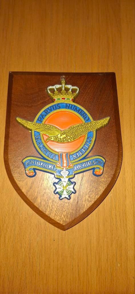 Wapenschild Koninklijke Luchtmacht, Ophalen of Verzenden, Luchtmacht, Nederland, Embleem of Badge
