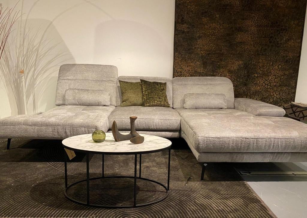 Grace hoekbank in Fusion Silver nu voor €1749,-, Huis en Inrichting, Banken | Sofa's en Chaises Longues, Ophalen, 100 tot 125 cm