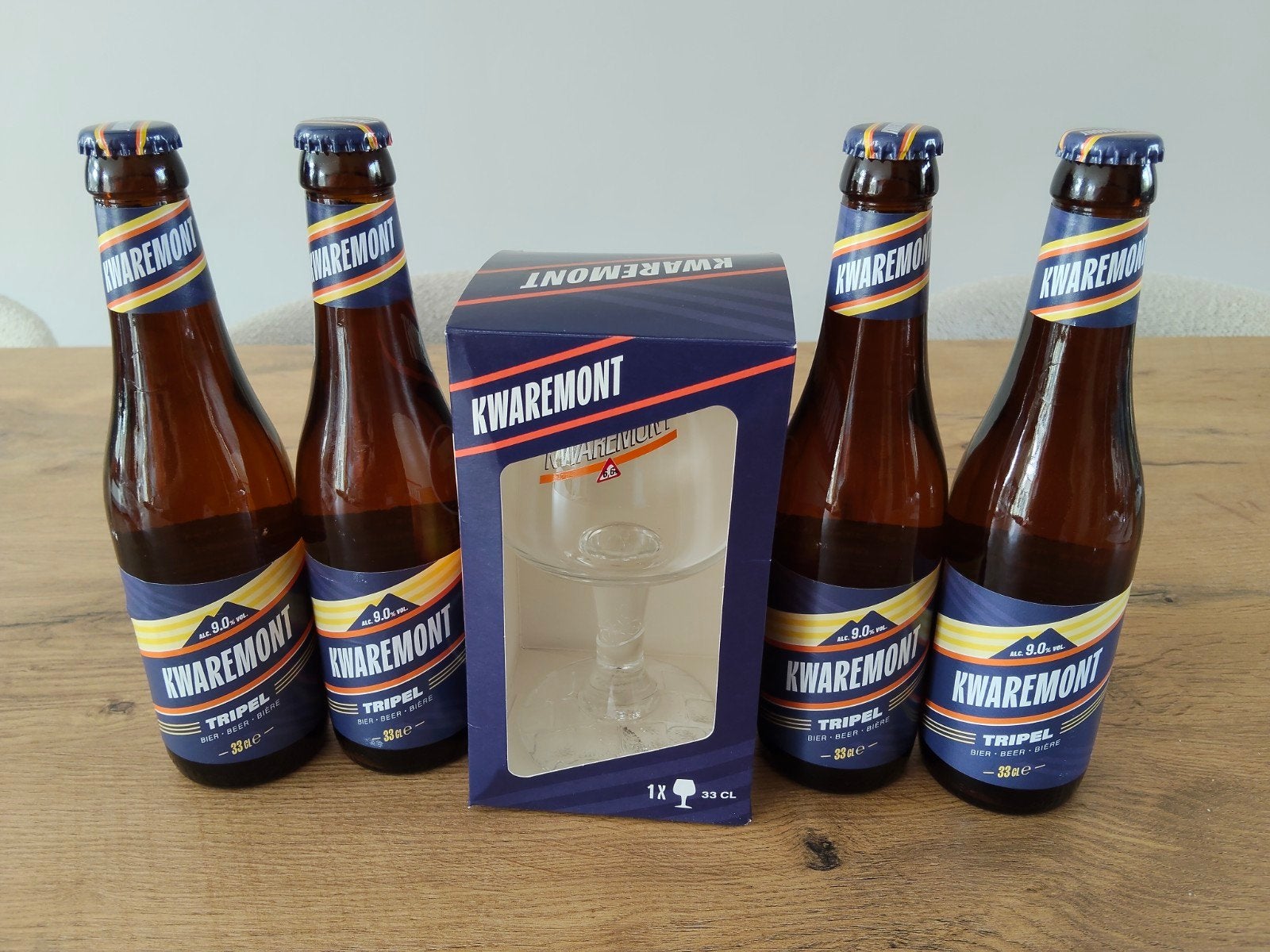 Geschenkset Kwaremont Tripel met origineel glas., Ophalen of Verzenden, Nieuw, Glas of Glazen, Overige merken