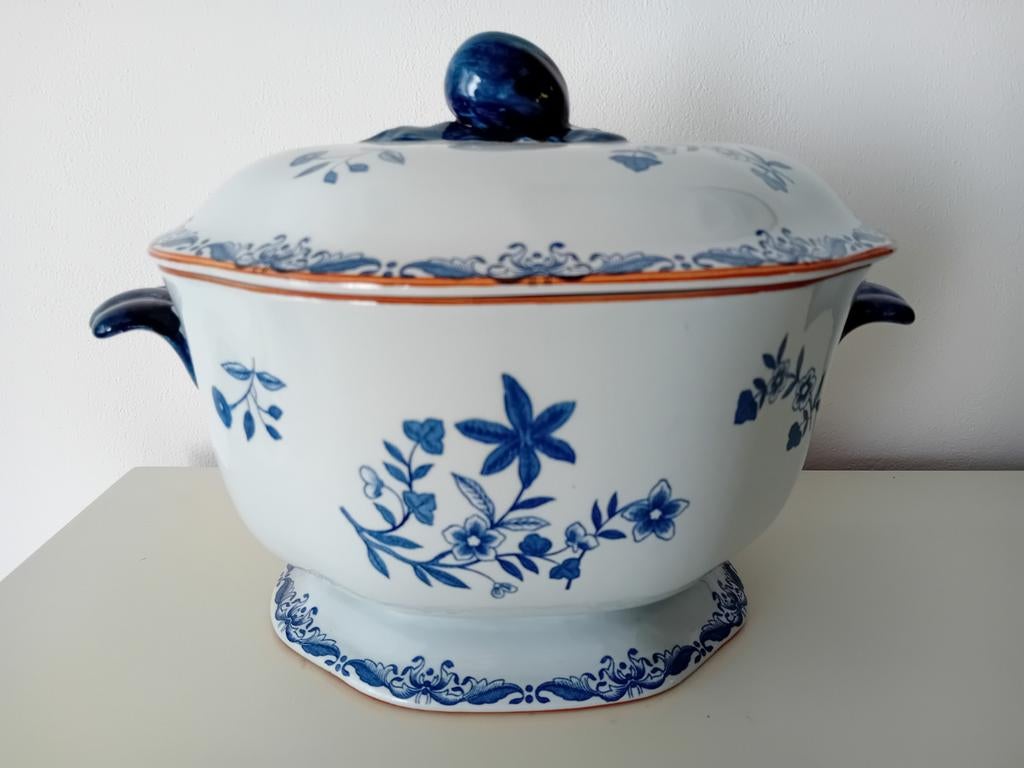 Zeldzame hoge soep terrine Rorstrand Ostindia East Indies, Overige typen, Ophalen of Verzenden, Zo goed als nieuw, Overige stijlen