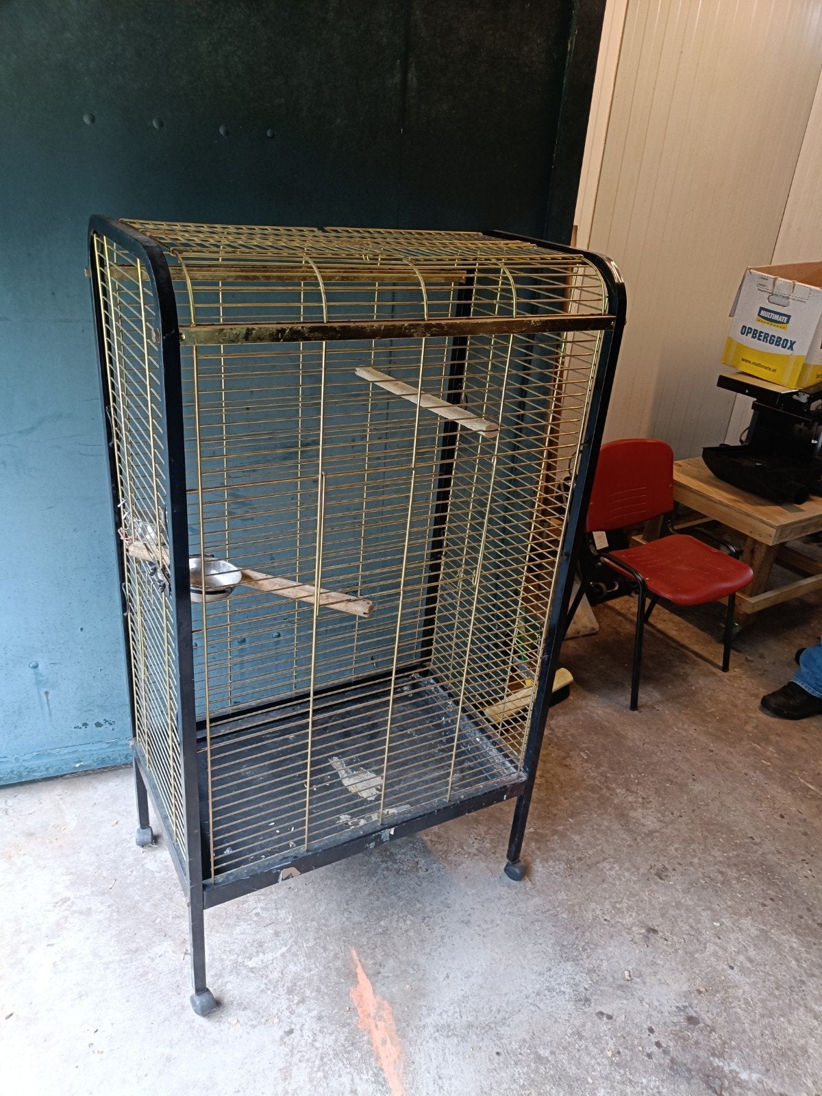 Papegaaien kooi, Dieren en Toebehoren, Vogels | Hokken en Kooien, Ophalen, Metaal, Vogelkooi