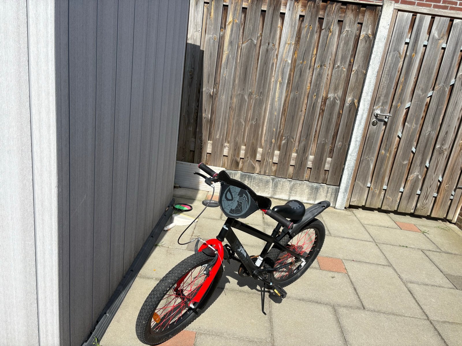 Stoere Spider-Man kinderfiets - 20 inch, Ophalen, Gebruikt, Velgrem, 16 tot 20 inch
