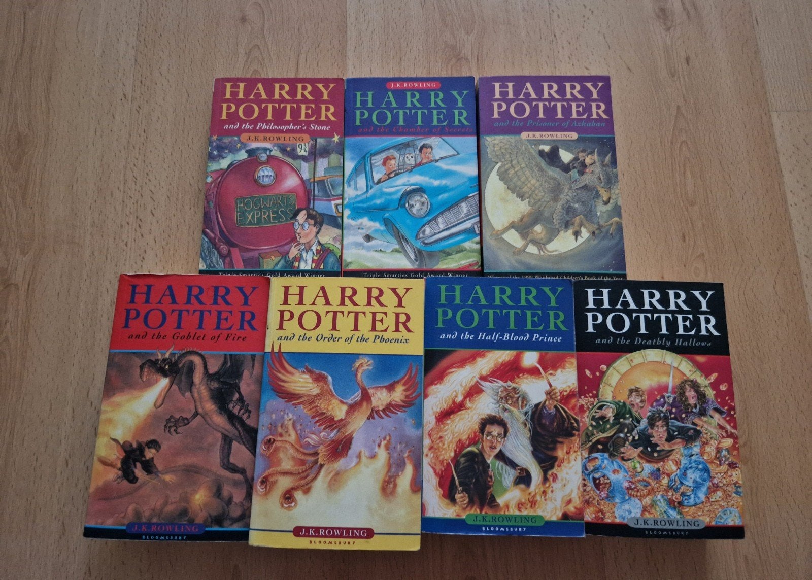 Engelse harry potter boeken Deel 1 tm 7 jk rowling paperback, Ophalen of Verzenden, Zo goed als nieuw, Boek of Poster