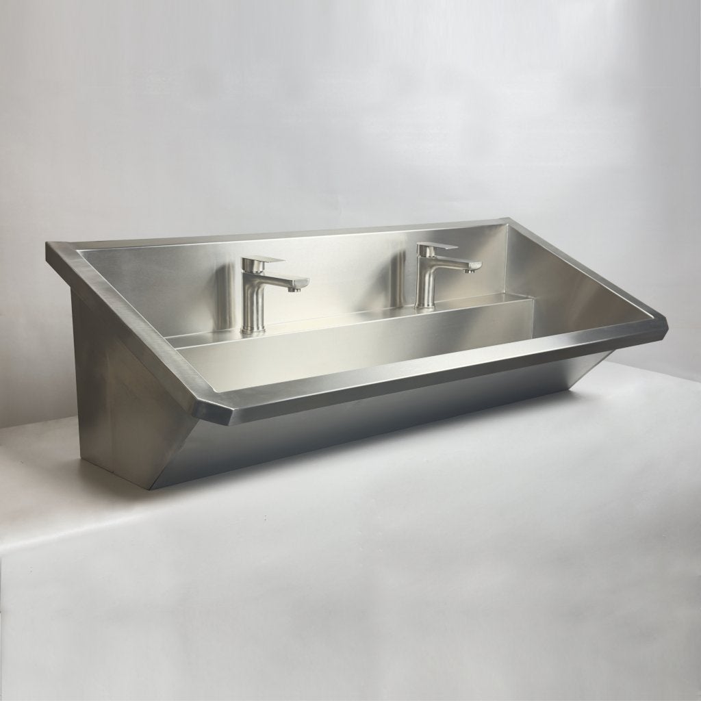 RVS Wastrog / Wasbak 120cm met 2 kranen - Werkplaats Horeca, Ophalen of Verzenden, Nieuw, Rvs, Overige typen