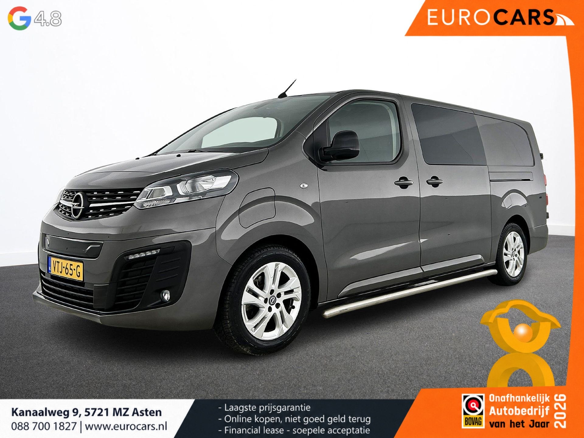 Opel Vivaro-e L3H1 Dubbele Cabine Edition 75 kWh Airco Cruis, Auto's, Gebruikt, 329 km, Origineel Nederlands, 1000 kg