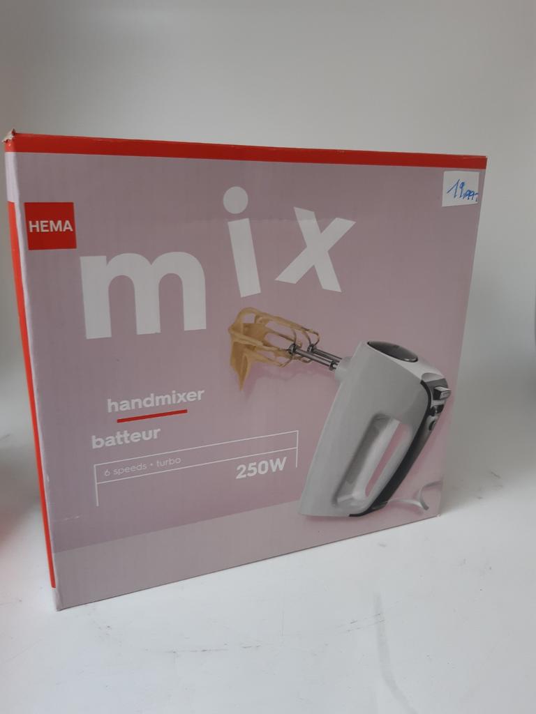 250W Handmixer 6 speeds + turbo, ., Nieuw, 3 snelheden of meer, Ophalen of Verzenden