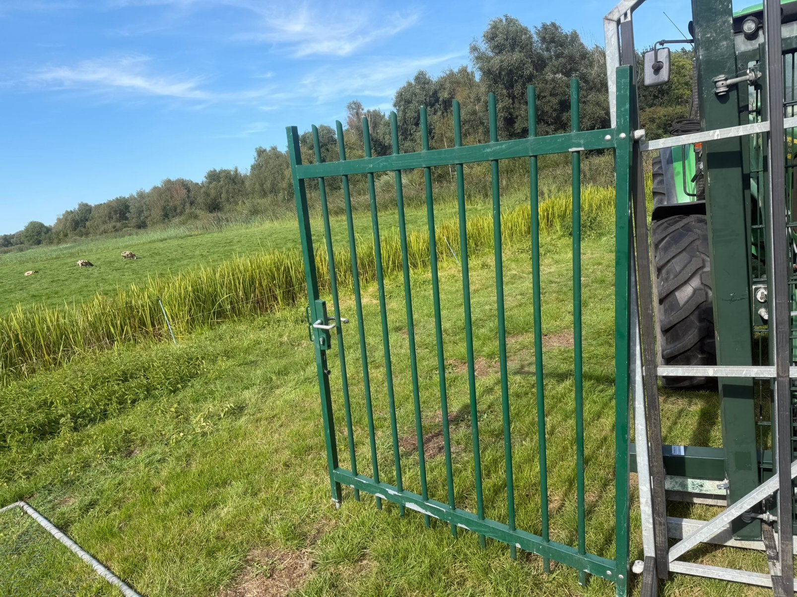 Spijlen hek groen, Ophalen of Verzenden, IJzer, Spijlenhekwerk