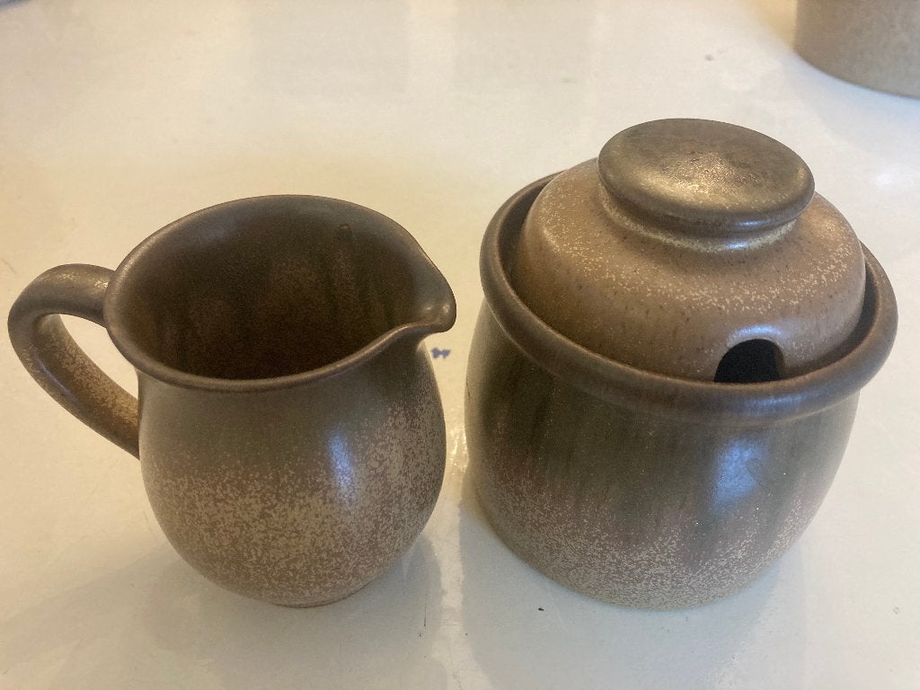 Denby Romany Vintage suikerpot en melkkannetje, Ophalen, Overige typen, Zo goed als nieuw, Overige stijlen