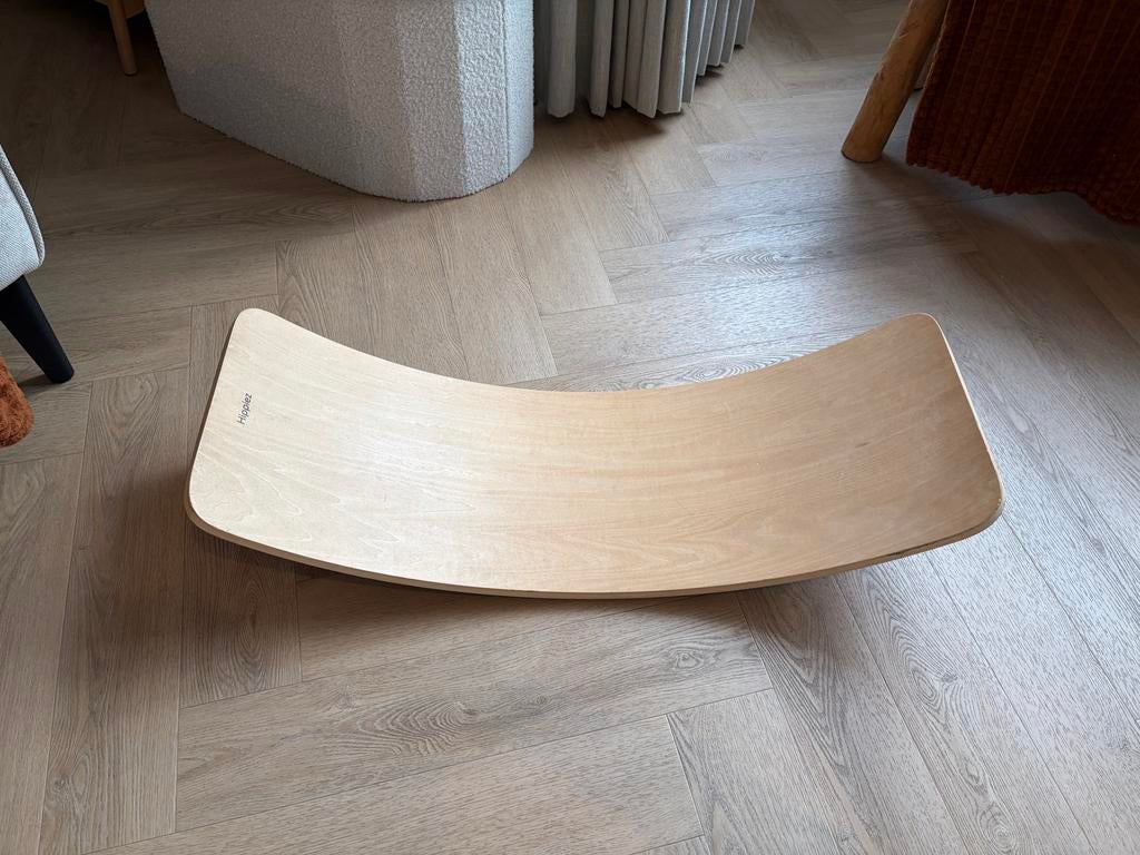 Wobbel Hippiez Balance Board - Natuurlijk Hout, Ophalen, Zo goed als nieuw, Jongen of Meisje