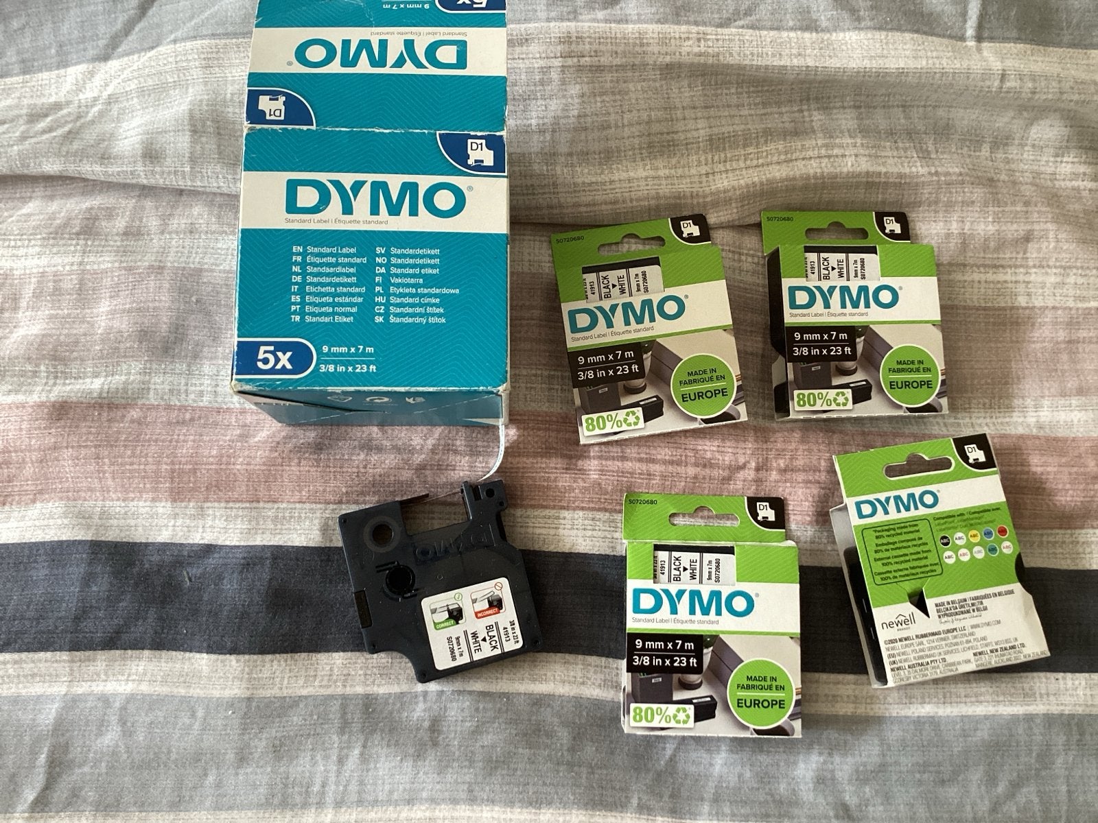 DYMO originele D1 labels | Zwarte Tekst op Wit Label | 9 mm, Computers en Software, Labelprinters, Ophalen of Verzenden, Nieuw