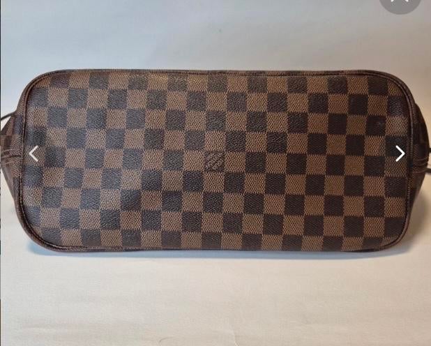 Louis Vuitton Neverfull MM Damier Ebene, Ophalen of Verzenden, Zo goed als nieuw, Bruin, Shopper