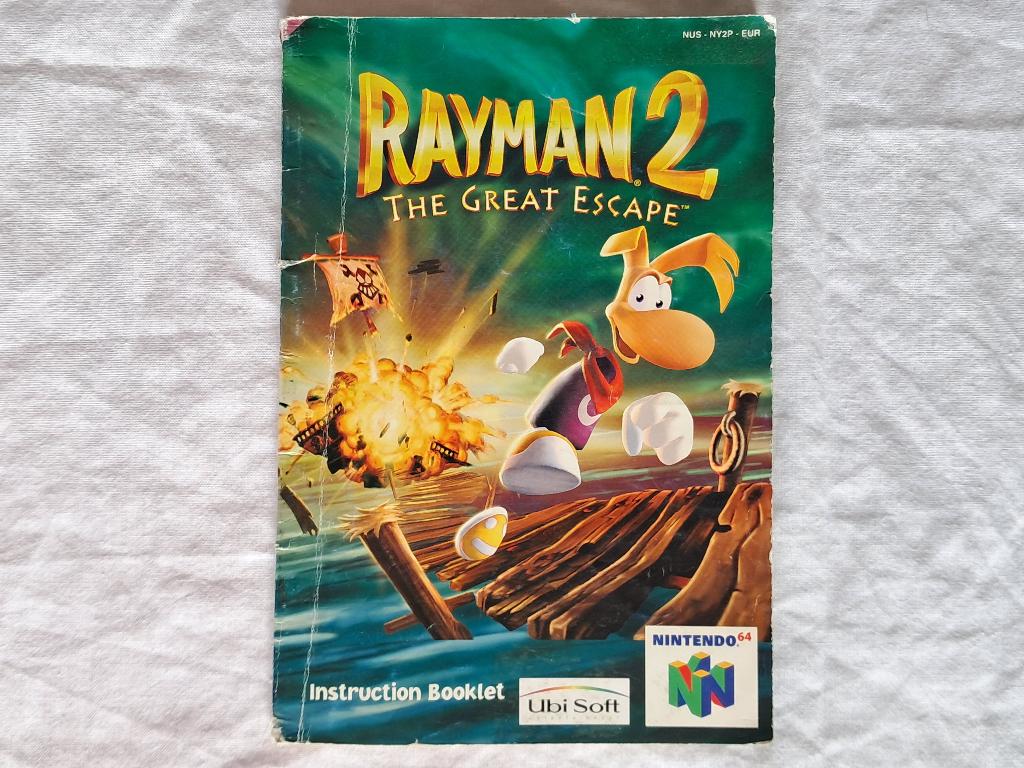 Rayman 2 The Great Escape Handleiding / Manual - Nintendo 64, Spelcomputers en Games, Games | Nintendo 64, Avontuur en Actie, Gebruikt