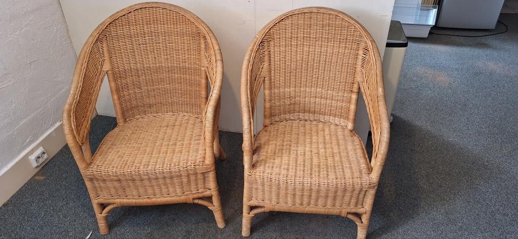 2 rieten stoeltjes, Ophalen of Verzenden