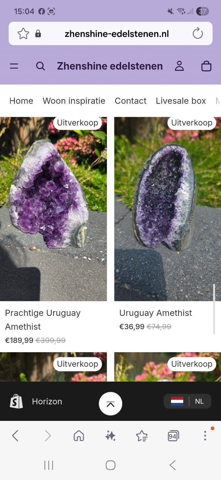 prachtige Uruguay Amethisten uitzoeken