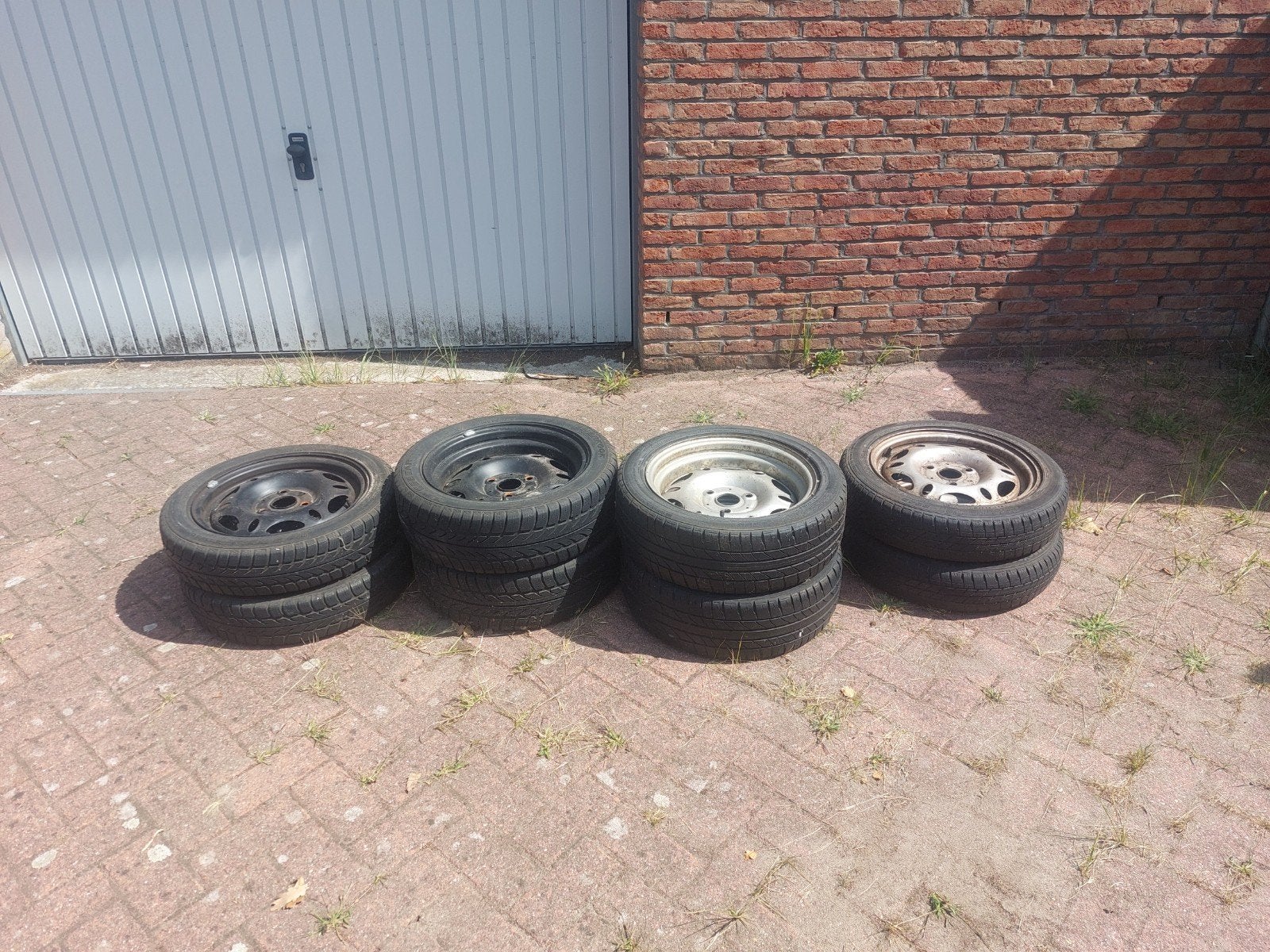 zomer en winterbanden set met velg voor Smart for two, Ophalen, Gebruikt, 15 inch, 175 mm