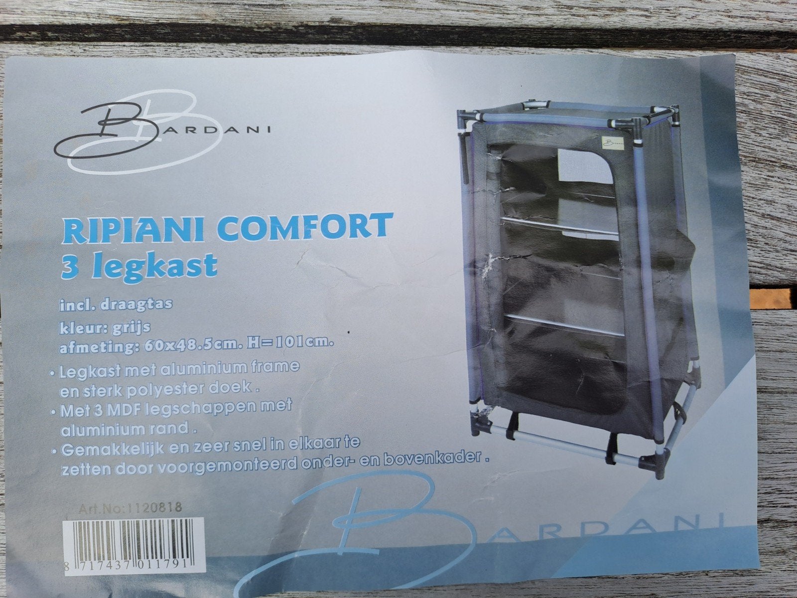 Bardani Ripiani Comfort 3 Legkast - Grijs, Ophalen, Zo goed als nieuw