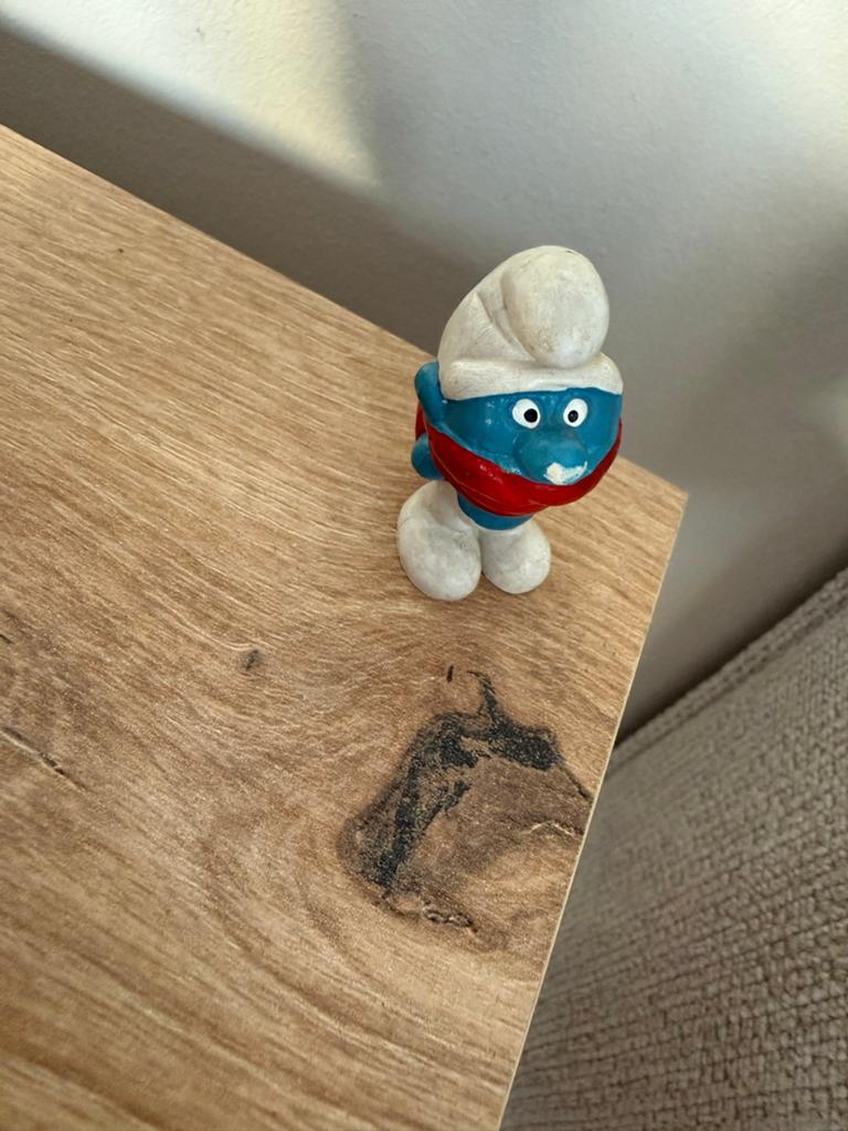 Vintage Smurf W. Germany - Rode Sneeuwsmurf, Ophalen of Verzenden, Gebruikt, Overige Smurfen, Poppetje, Figuurtje of Knuffel