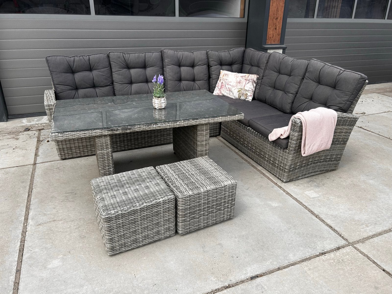 Mooie Garden Impressions dining loungeset met gratis tafel, Tuin en Terras, Tuinsets en Loungesets, Ophalen, ., Bank, Meer dan 8 zitplaatsen